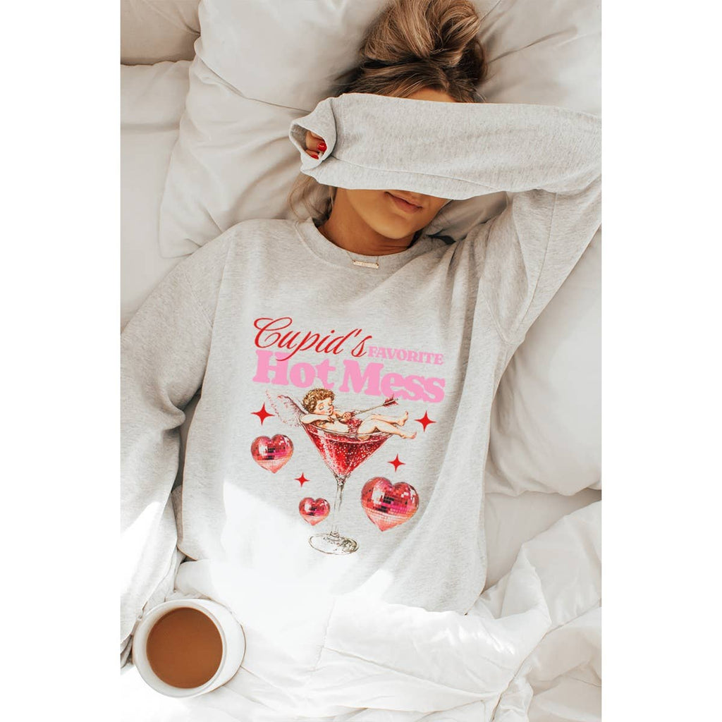 Favorite Hot Mess Valentine Graphic Sweatshirts
