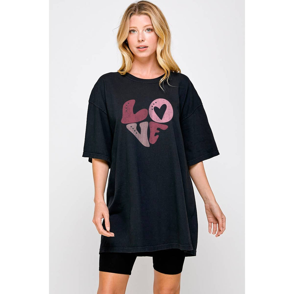 Love Graphic Oversized Tee