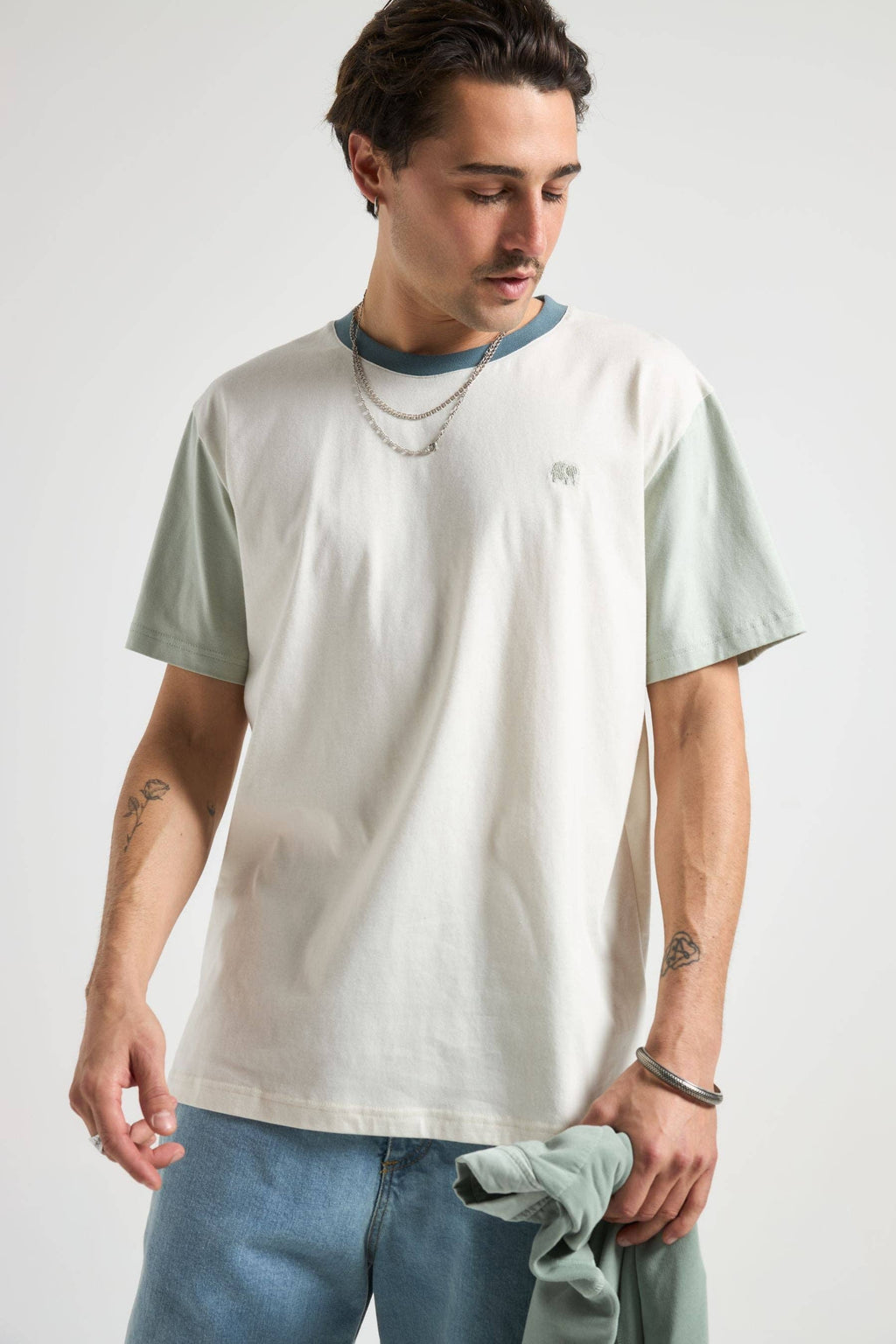 Color Block T-Shirt Sea Glass