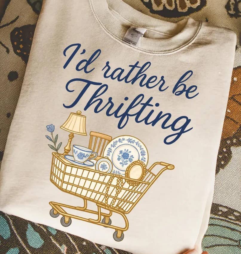 I'd Rather Be Thrifting Comfort Colors Tee