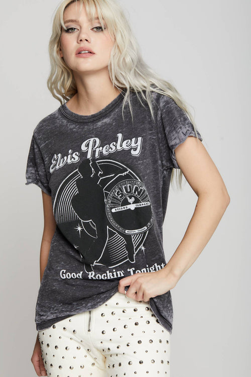 302268 - 228 Sun Records X Elvis Burn Out Tee