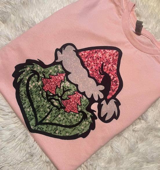Sparkle Green Guys Christmas  Shirt