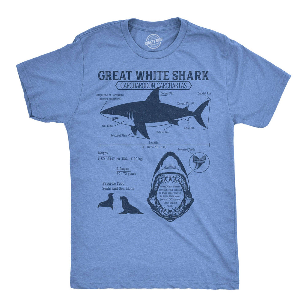 Great White Shark Infographic Men's T Shirt