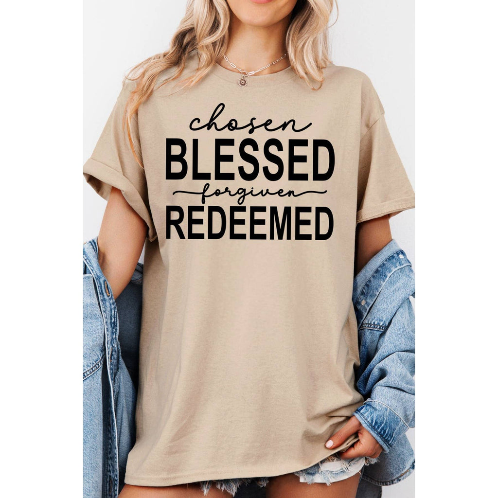 Blessed Chosen Redeemed Short Sleeve Tee