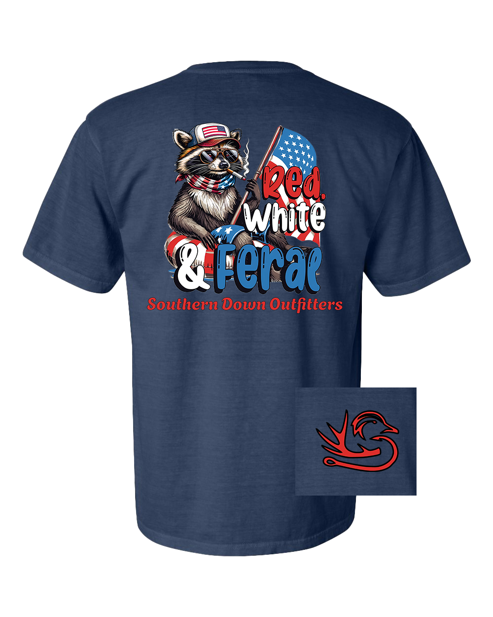 Red White and Feral Tee