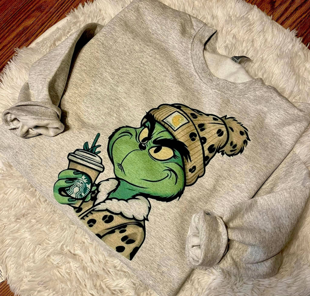 Boujee Green Guy Christmas Sweatshirt