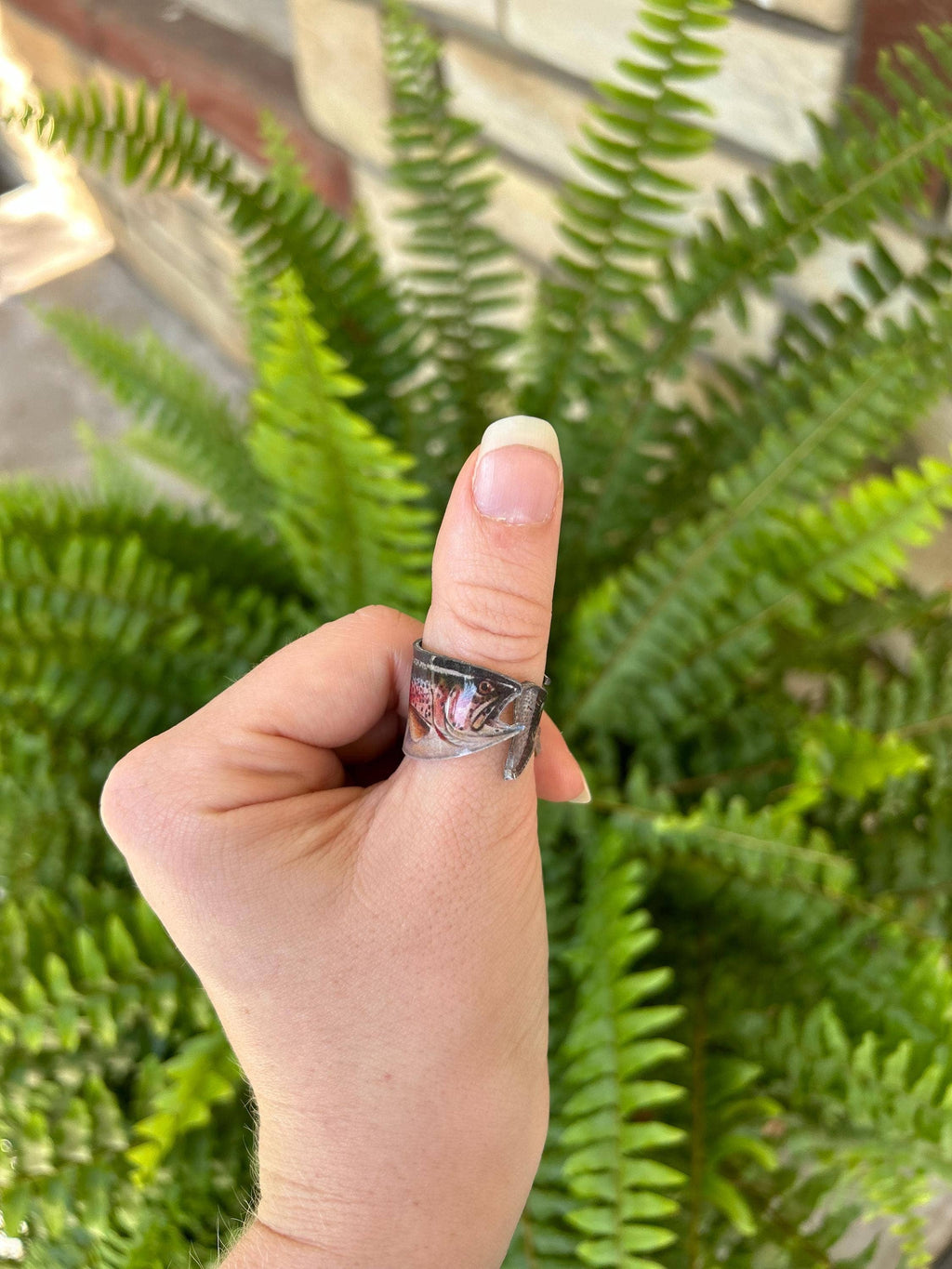 Trout and Fishing Lure Jewelry Rings