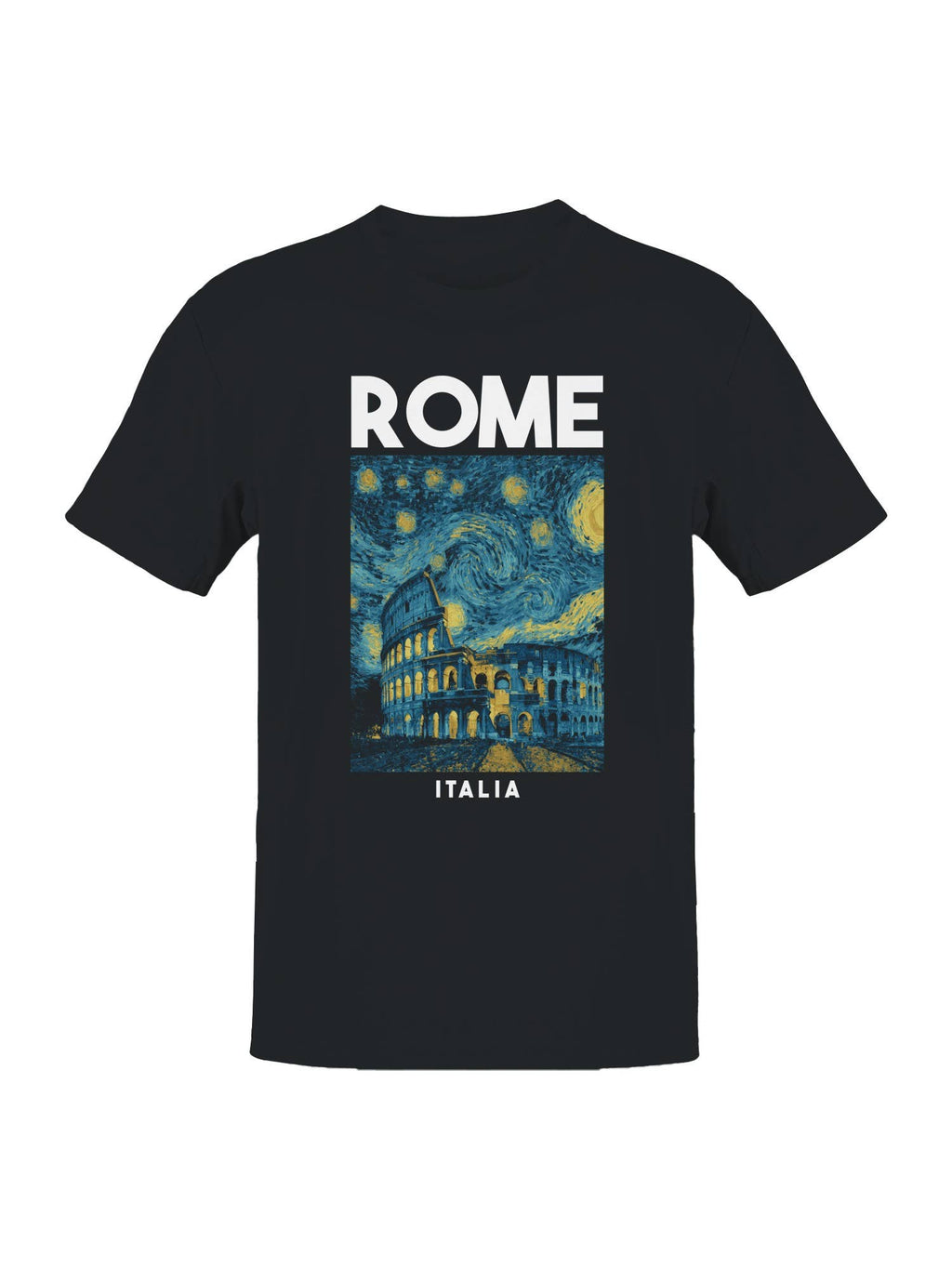 Rome Starry Night Colosseum Art Men's T-Shirt