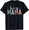 100% Cotton Boy Mama Mother Mom Leopard Print T-Shirts