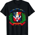 100% Cotton Coat Arms Republica Dominicana Bandera Dominican Flag T-Shirts