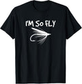 100% Cotton Fly Fishing Funny Fisherman I'M So Fly T-Shirts