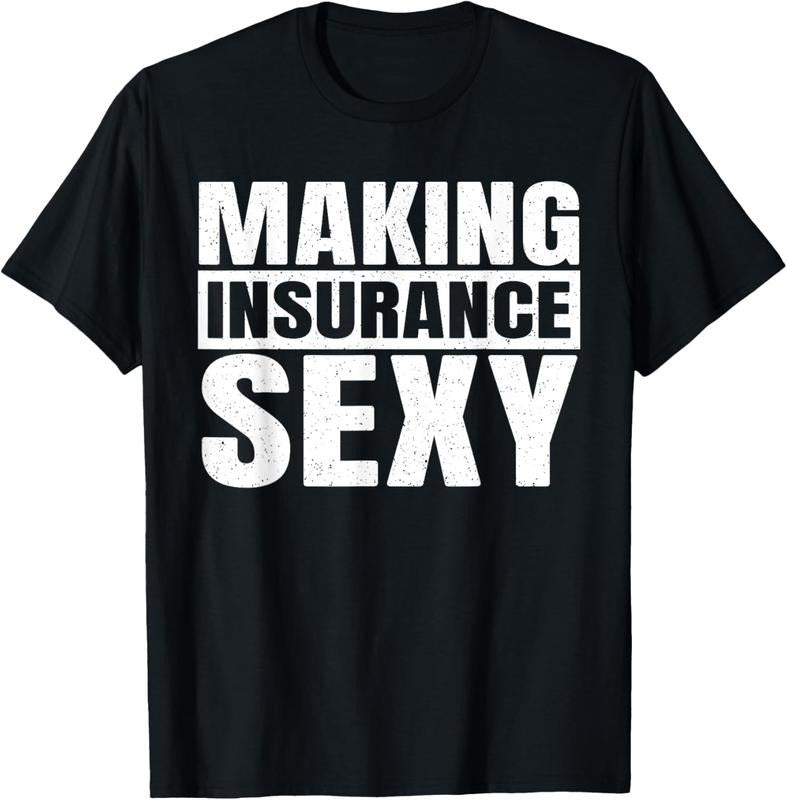 100% Cotton Funny Insurance Agent Art Insurance Advisor T-Shirts