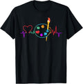 100% Cotton Funny Paint Palette Brush Artist Painter T-Shirts