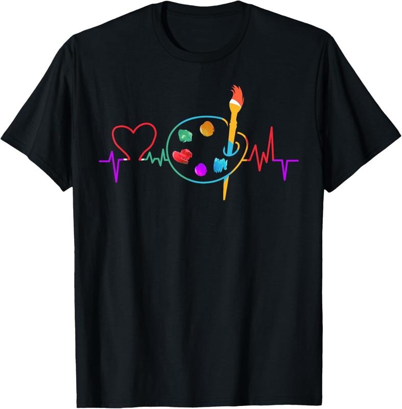 100% Cotton Funny Paint Palette Brush Artist Painter T-Shirts