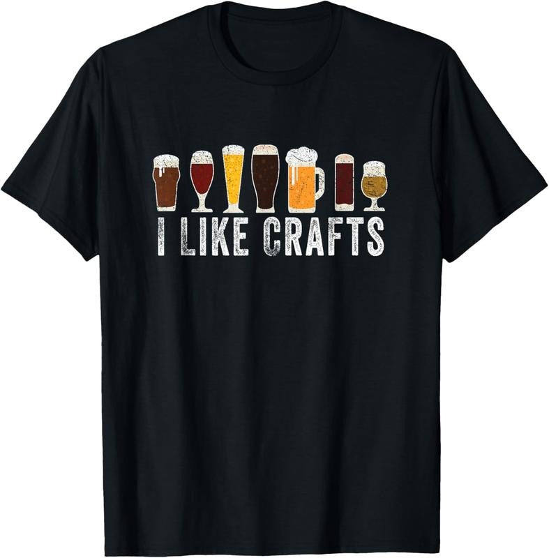 100% Cotton I Like Crafts Beer Brewer Home Brewing Making Drinking Dad T-Shirts
