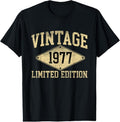 100% Cotton Vintage 1977 Limited Year Birth T-Shirts