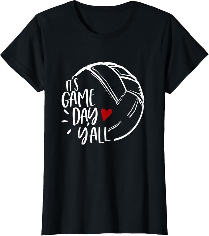 100% Cotton Volleyball Player Love Volleyball Mom T-Shirts