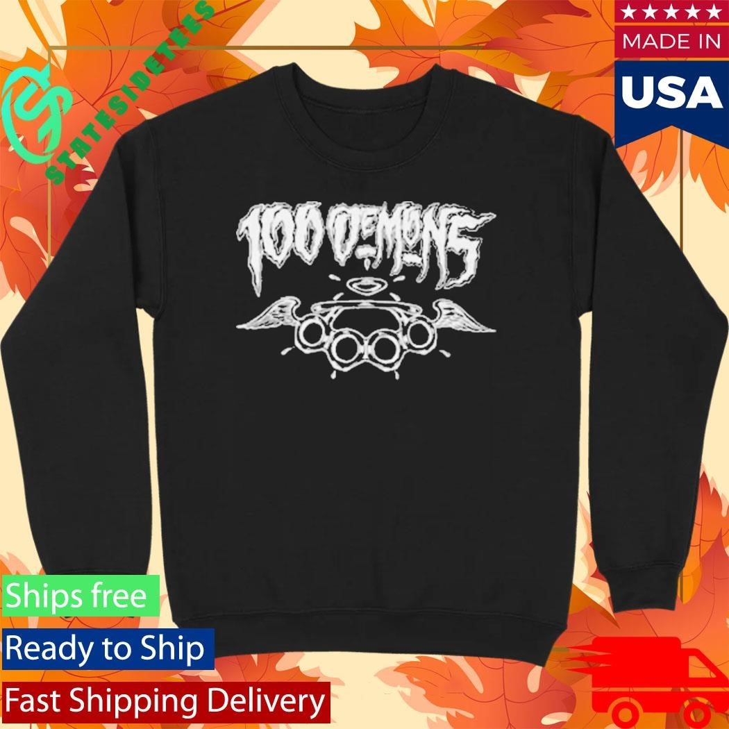 100 Demons Brass Knuckles Shirt Unisex , , , Long Sleeve Tee