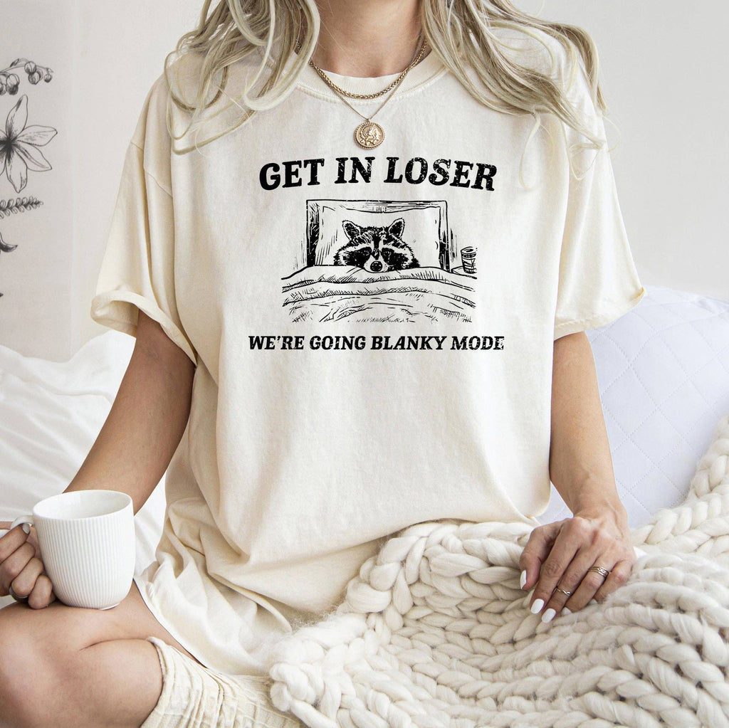 Blanky Mode, Raccoon, Meme, Aesthetic, Funny, Comfort Colors Tshirt