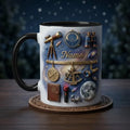 Personalized Astronomy 3D Embossed Accent Mugs Custom Name Galaxy Ceramic Cup, Star Gazing Gift