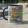 Skateboarding Mug 3D, Street Culture Coffee Cup, 3D Embossed Accent Mugs