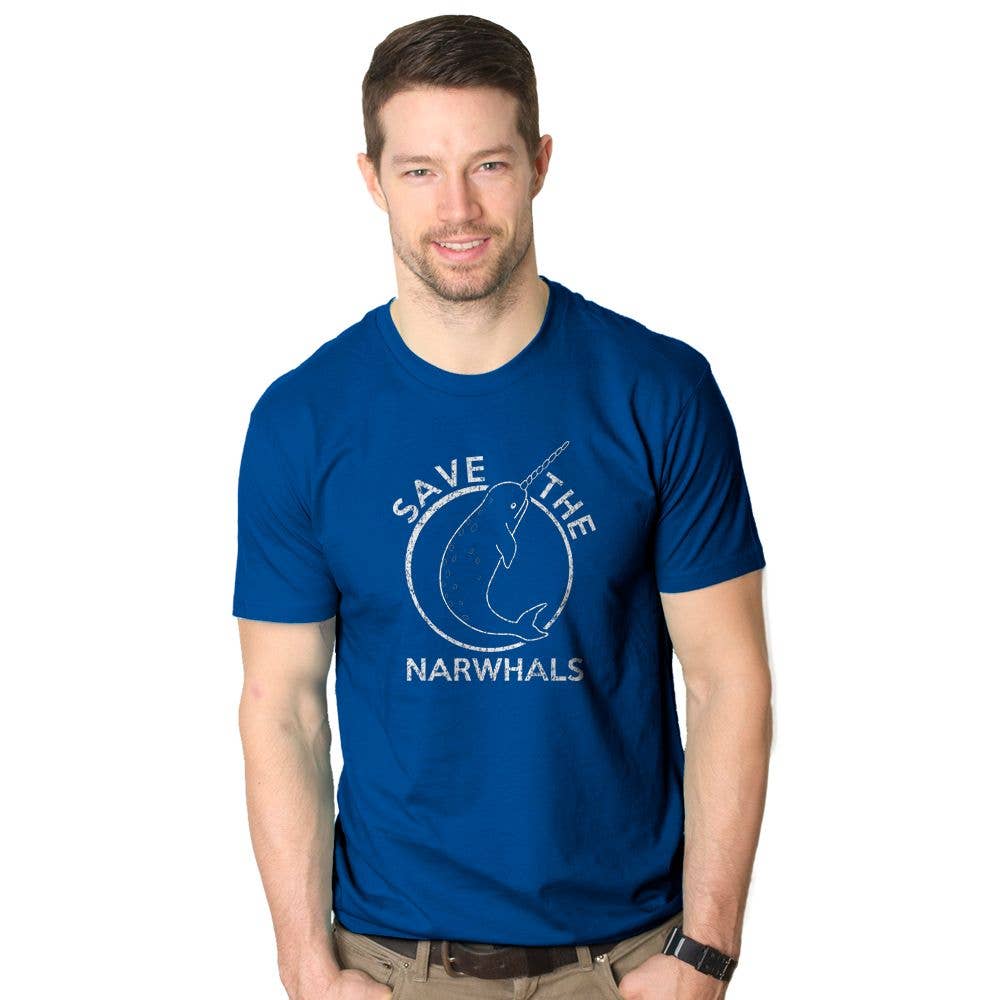 Save the Narwhals Men's T Shirt