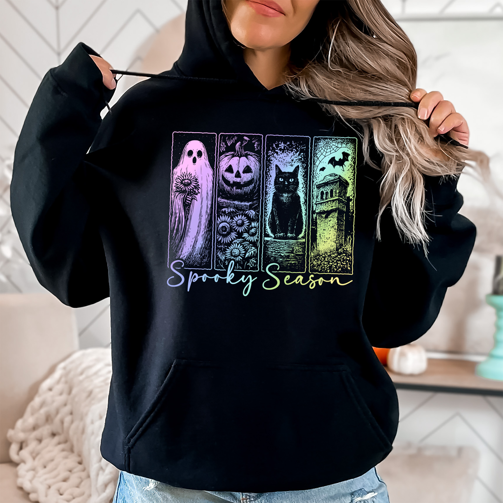 Spooky Season Pastel Vintage Halloween Horror Retro Hoodie