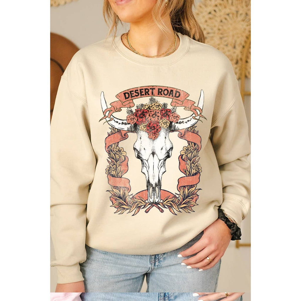 Desert Road  Vintage Graphic Sweatshirts