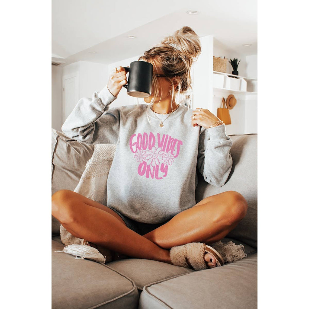 Goodvibes Only  Vintage  Graphic  Sweatshirts