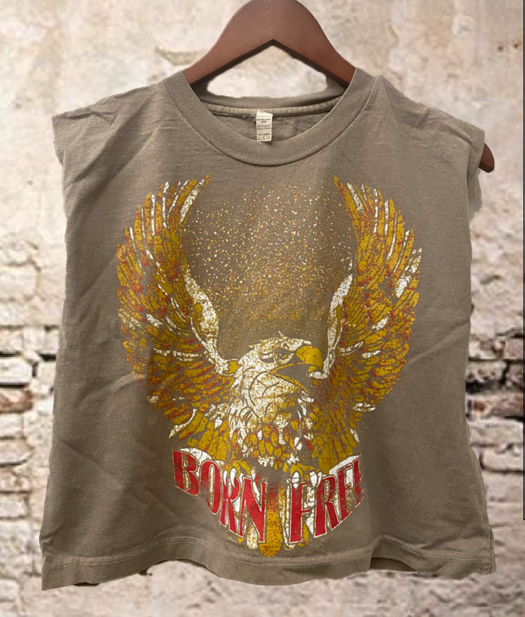 Born Free Boxy Midriff Muscle Top