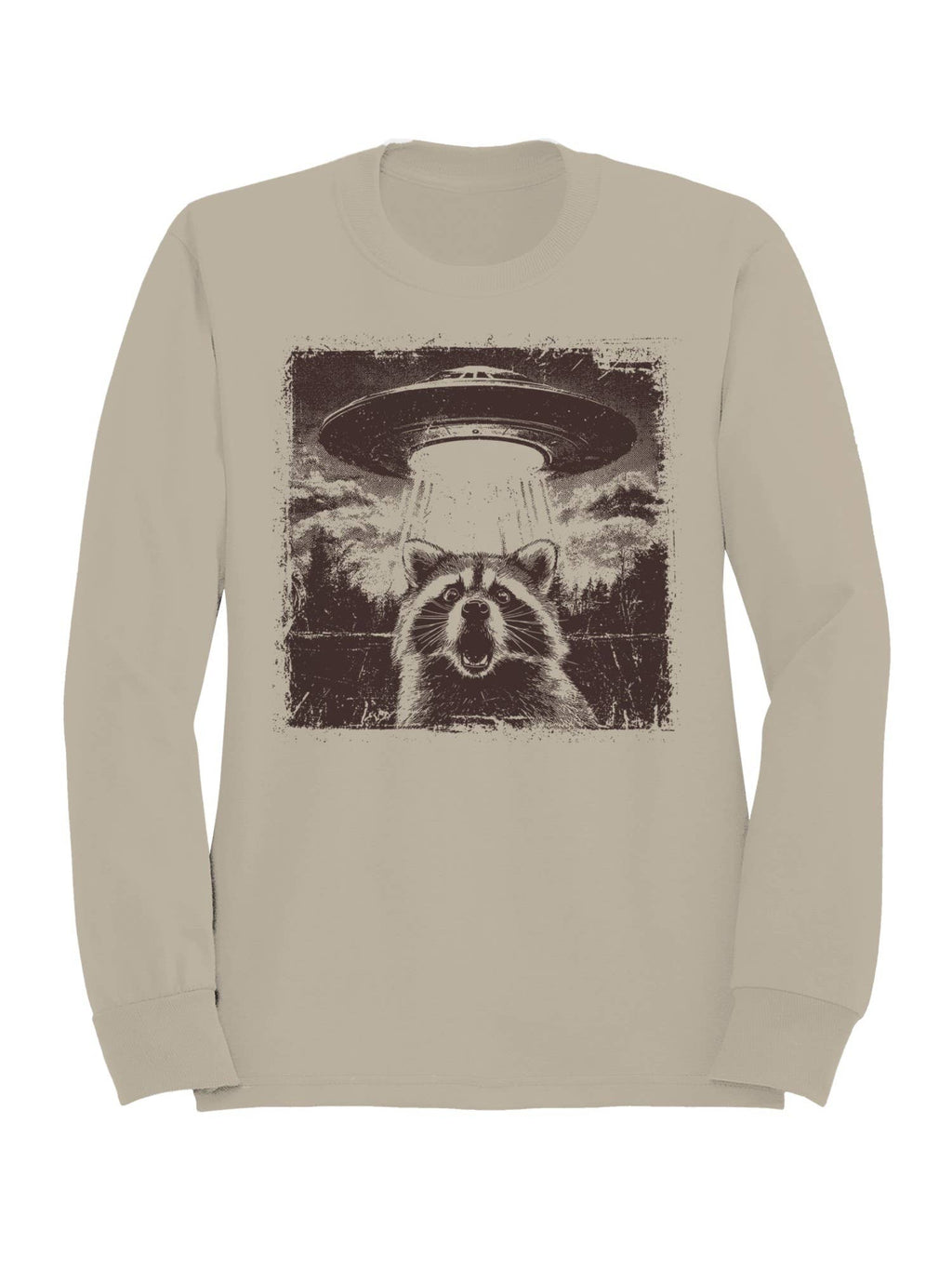 Raccoon Meets Ufo Adventure Women's Sweatshirt