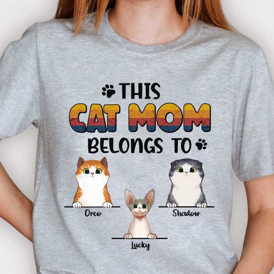 Gift for Cat Parent Personalized Unisex T-shirt