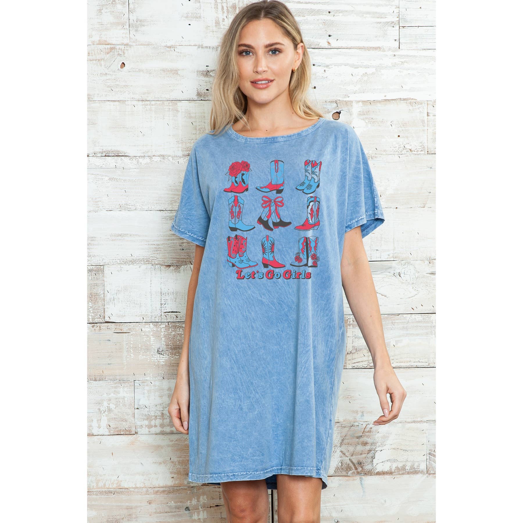 Lets Go Girls - Boots - Mineral Washed Dress