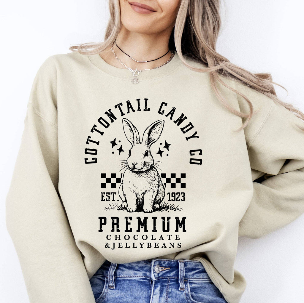 Cottontail Candy, Easter, Bunny, Jesus, Rabbit Sweatshirt