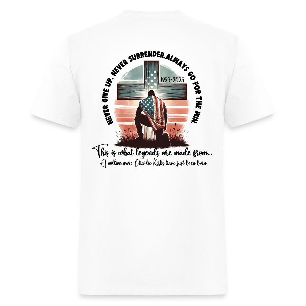 Charlie Kirk Freedom Never Give Up T-Shirts