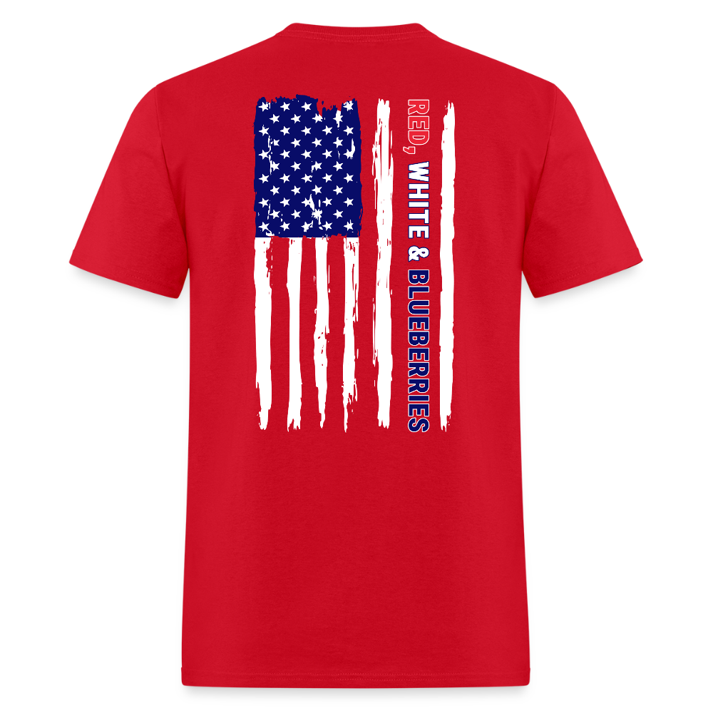 Freedom Charlie Red White Blueberries US Flag T-Shirts