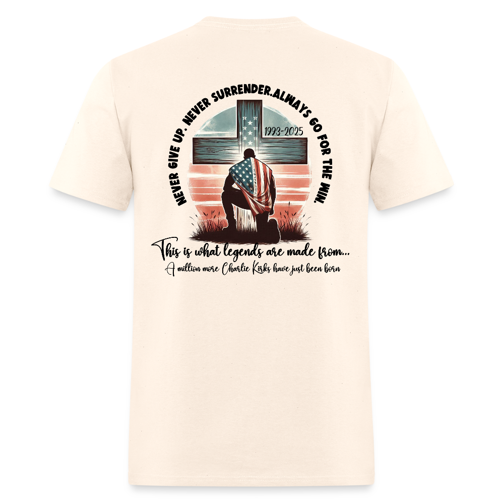 Charlie Kirk Freedom Never Give Up T-Shirts