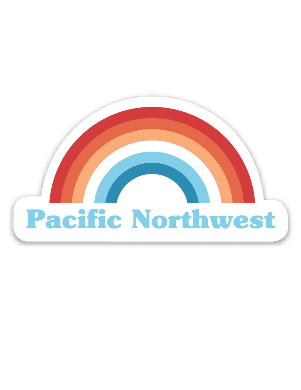 Pnw Retro Rainbow Sticker