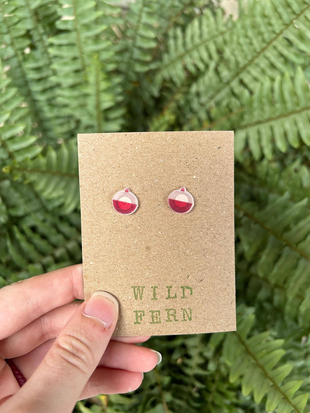 Bobber and Fish Novelty Stud Earrings Set