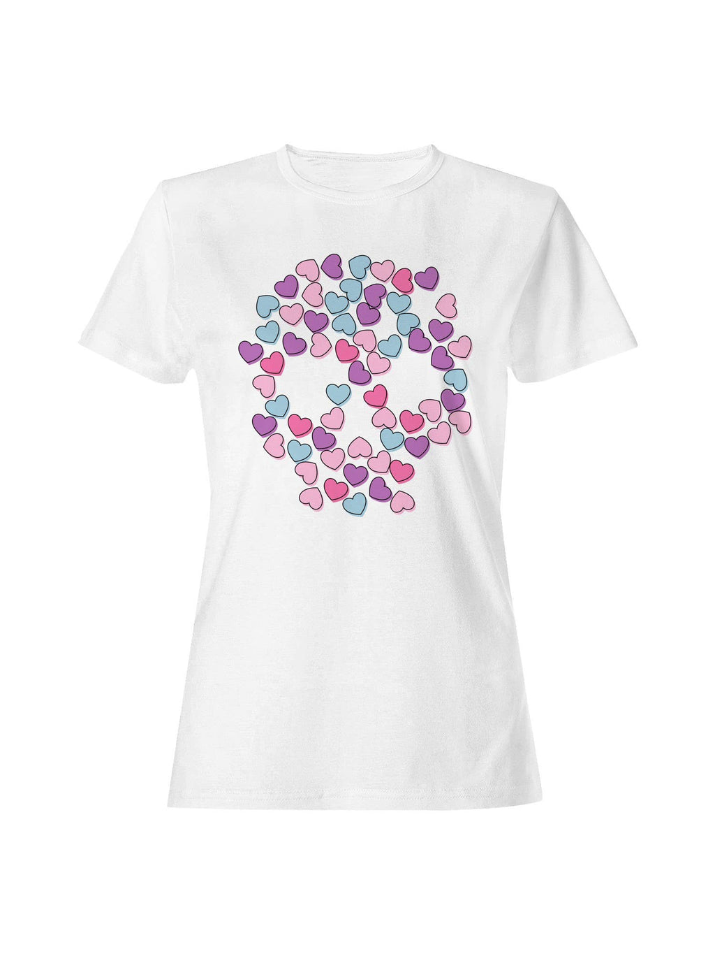 Heart-Filled Peace Symbol Women's T-Shirt