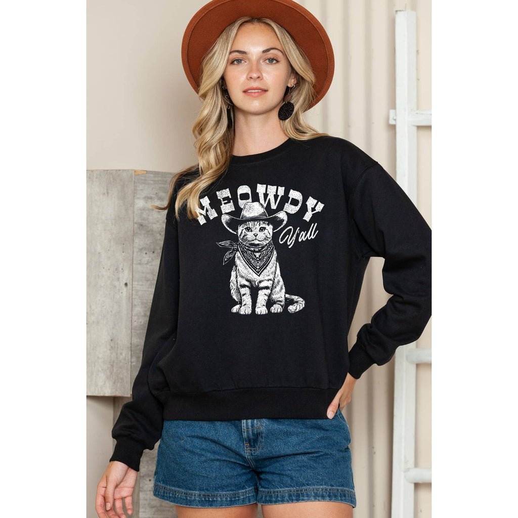 Meowdy Yall - Long Sleeve Sweatshirt