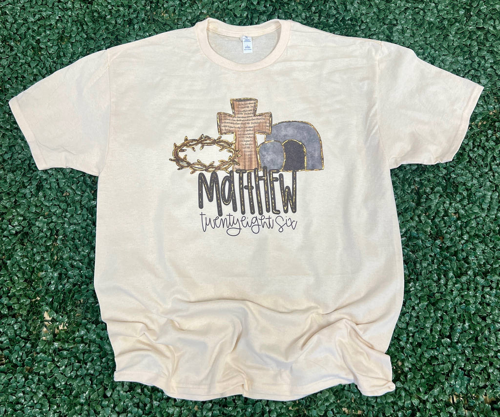 Matthew 28:6 On Cream Tee