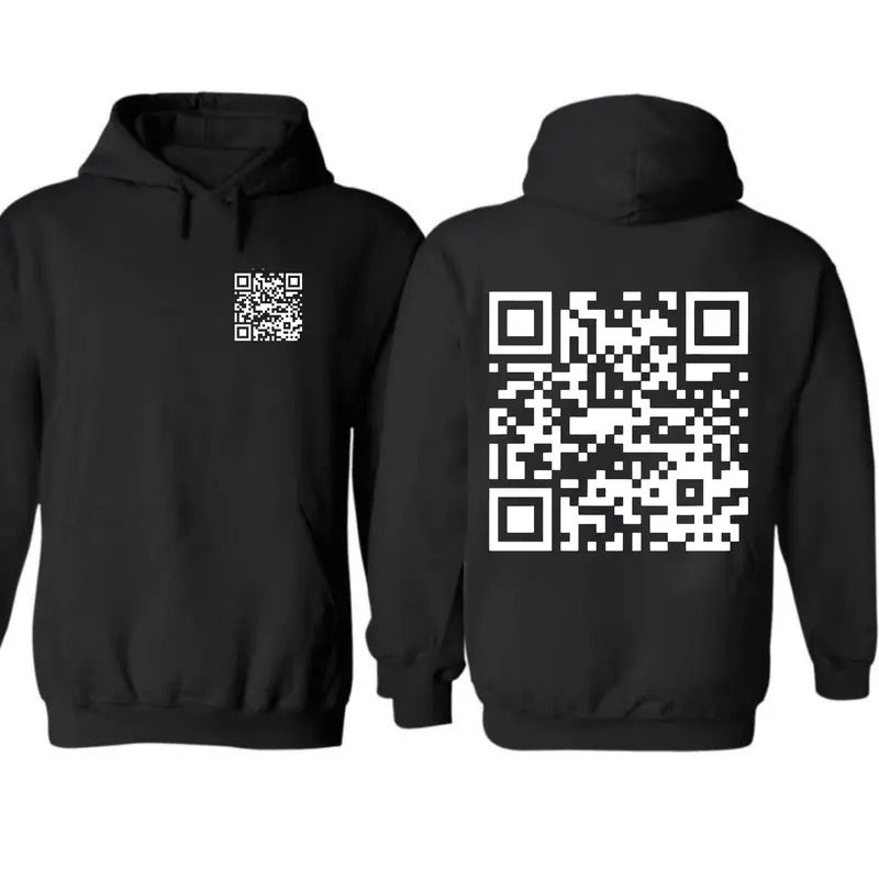2 Sides Funny FU QR Code QR Code Her Him Classic Fabric Top Medium Menswear T-Shirts