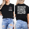 2 Sides Trump Dance Qr Code Trump Is Your President Qr Code Her Him Classic Fabric T-Shirts