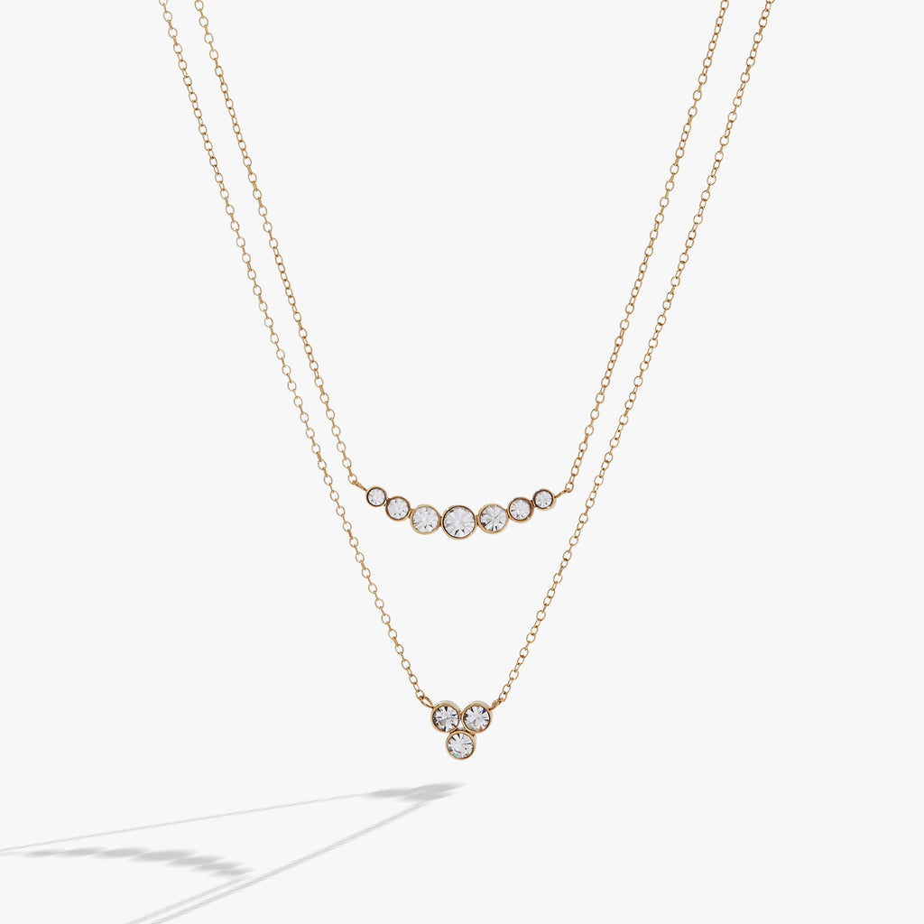 Double Layer Crystal Necklace T-Shirts