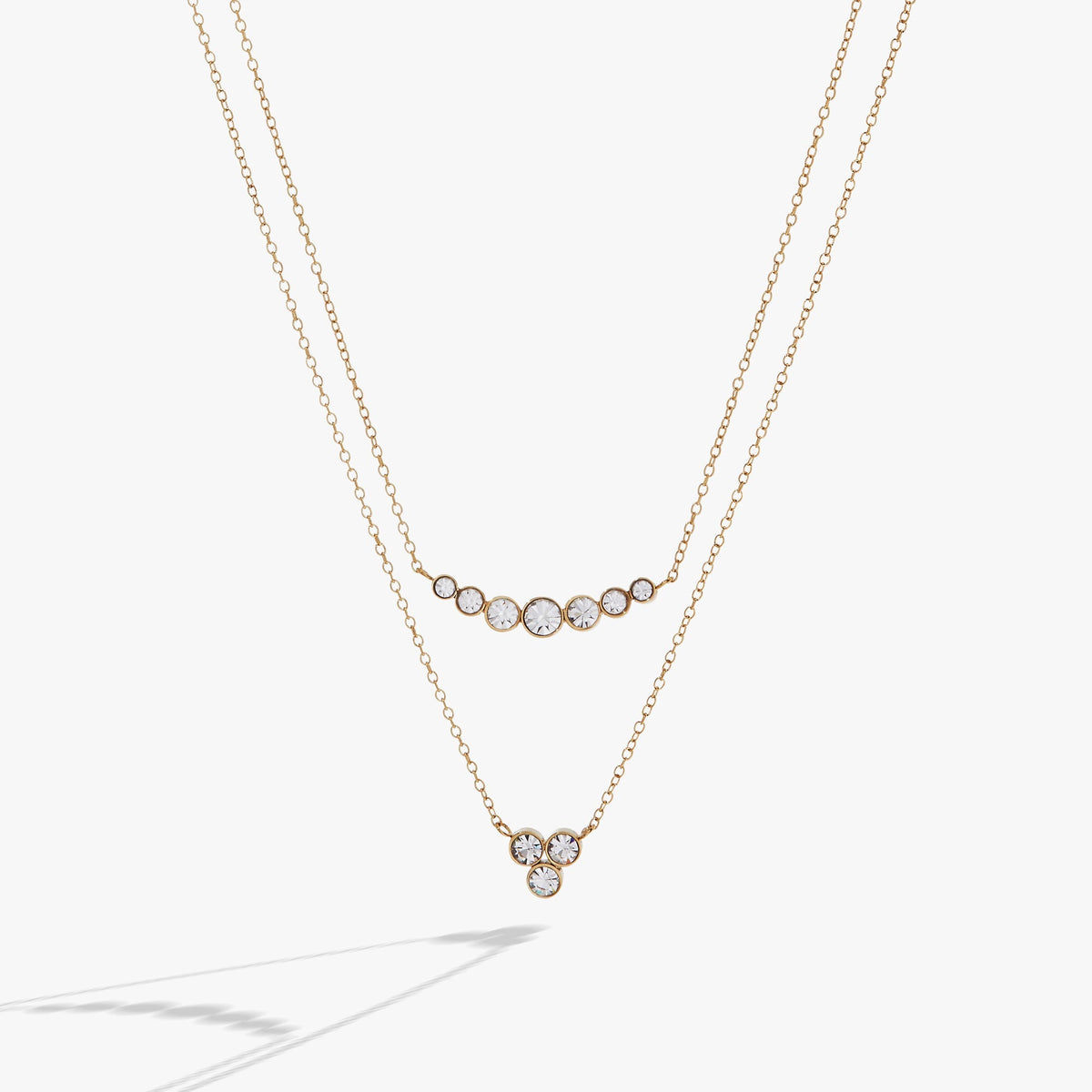 Double Layer Crystal Necklace T-Shirts