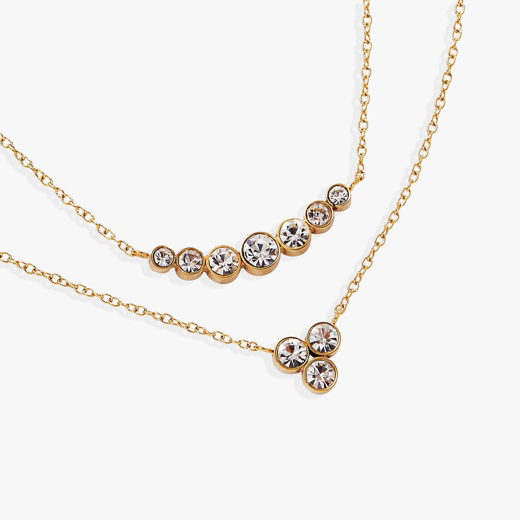 Double Layer Crystal Necklace T-Shirts