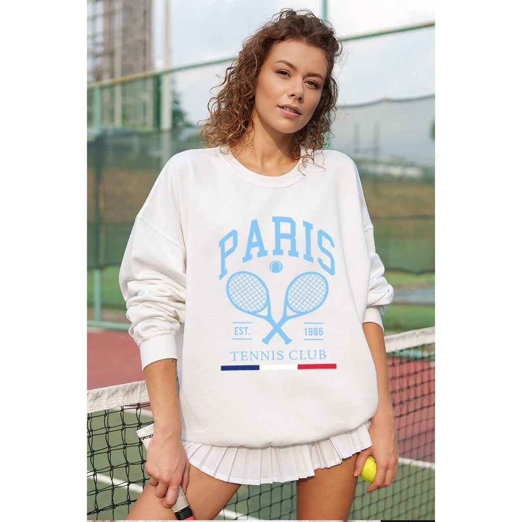 Paris Tennis Club  Graphic  Sweatshirts