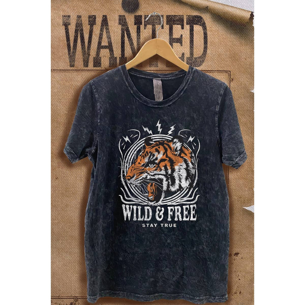 Tigers Wash Vintage Graphic  Tee
