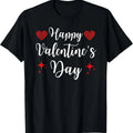 220g Cotton Printed Short Sleeved Funny Happy Heart Love Valentine T Shirtmade Usa T-Shirts
